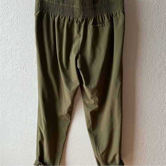Prana green uptown drawstring pleated cuffed joggers - Picture 3 of 12